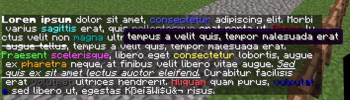 Colured message in chat minecraft
