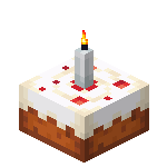 Cake with White Candle<br>