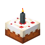 Cake with Gray Candle<br>