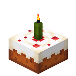 Cake with Green Candle<br>