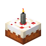 Cake with Light Gray Candle<br>