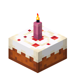 Cake with Pink Candle<br>