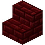 Escalier en briques rouges du Nether<br>