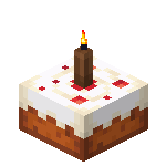 Торт с коричневой свечой<br>